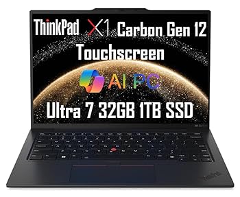 Amazon.com: Lenovo 第12 代ThinkPad X1 碳纖維筆記型電腦(14 吋